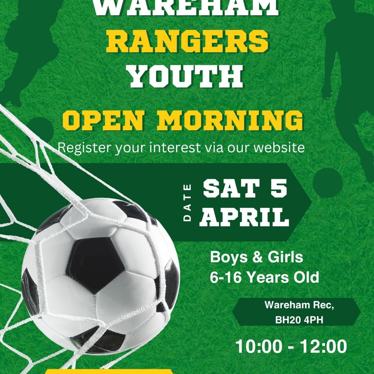 Wareham Rangers Youth Open Morning - The Purbeck School